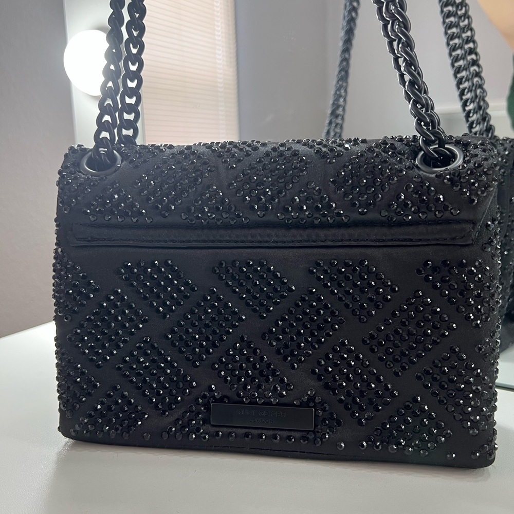 Kurt Geiger Black Rhinestone Bag - Picture 9 of 11